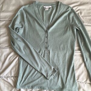 SageLight Green Long Sleeve Top with thumb holes